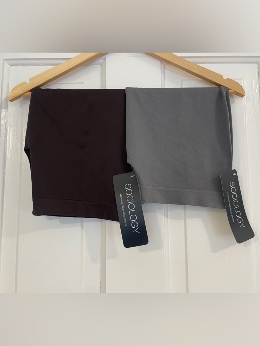 Sociology Seamless Shaping Shorts Set in Brown and Gray